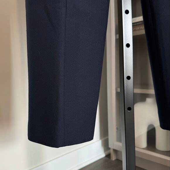 Sezane Navy Straight Leg Pants - Picture 4 of 6